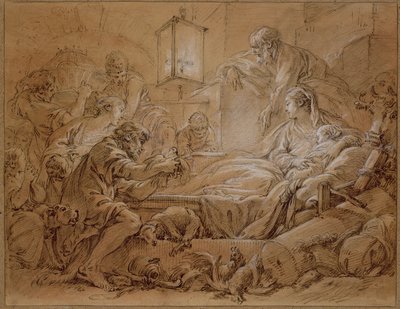 De geboorte van Christus door François Boucher